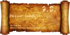 Heizer Dusán névjegykártya